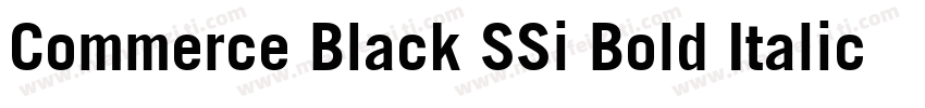 Commerce Black SSi Bold Italic字体转换